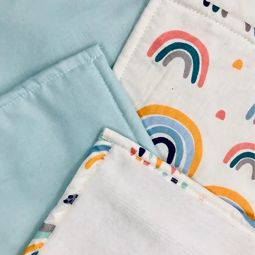 Babymat Lote de 6 toallitas - Arcoíris Azul