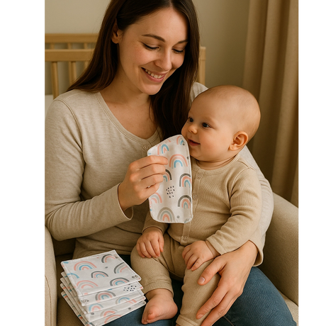 Babymat Lot de 6 Lingettes en Tissu - Rainbow Rose