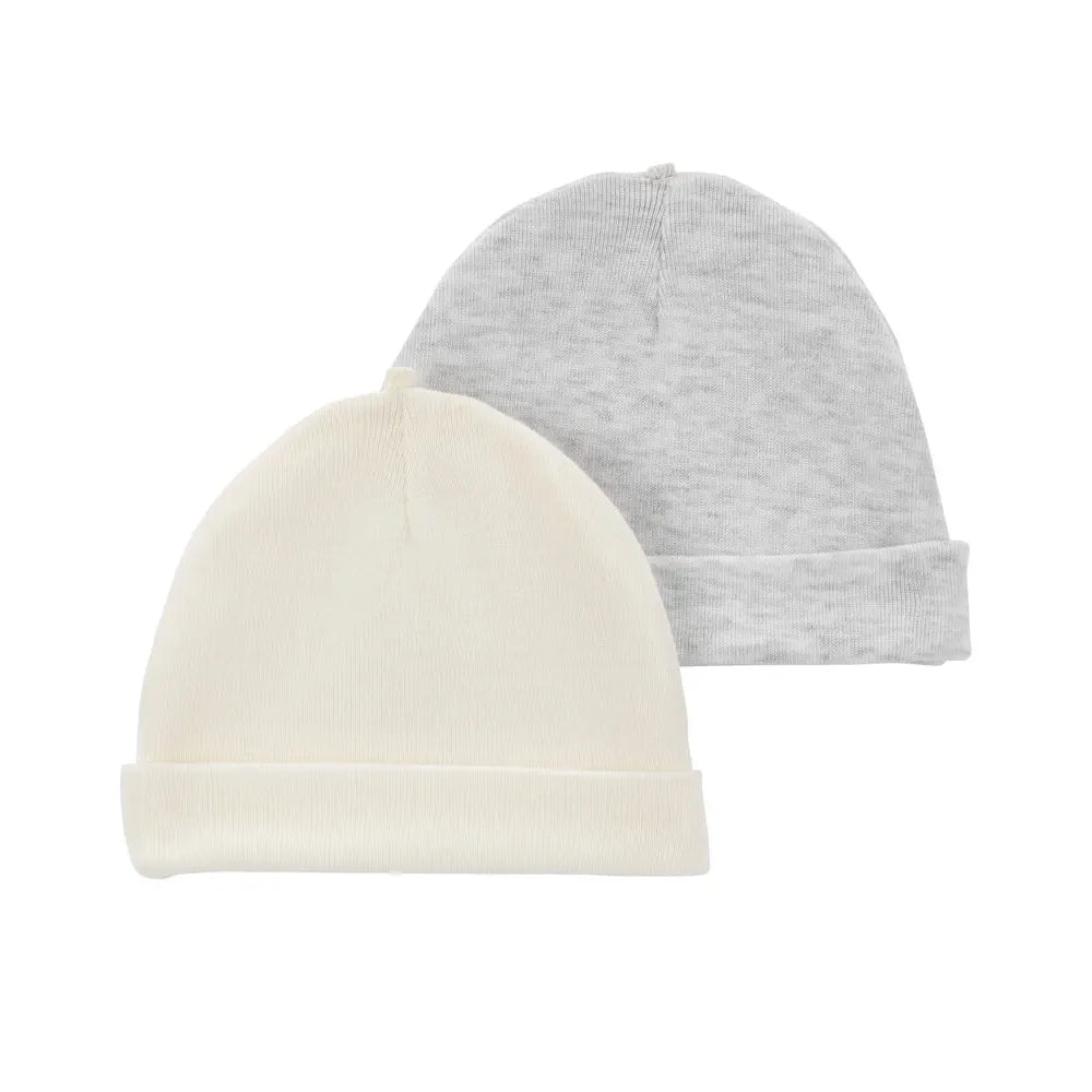 Pack de 2 gorros Carter's - Marfil y gris