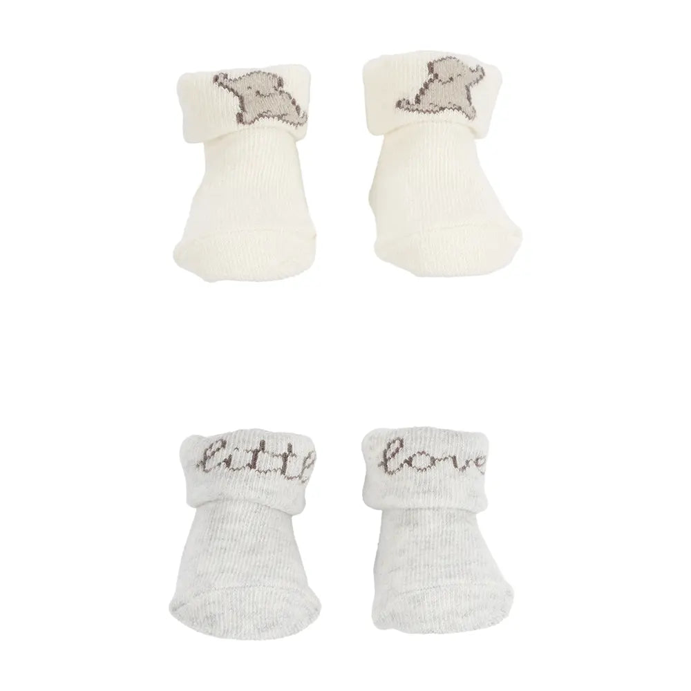 Lot de 2 Chaussons Carter's - Blanc & Gris