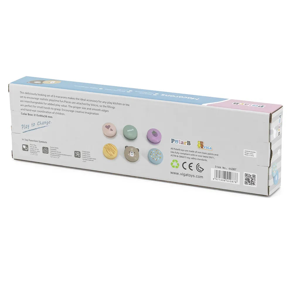 Viga Toys PolarB Ensemble de 6 Macarons 18M+