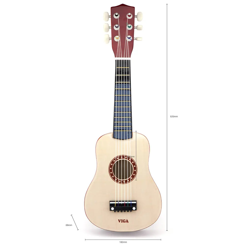 Viga Toys Guitar en Bois Naturel 3A+