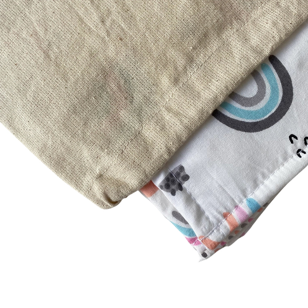 Babymat Set of 6 Fabric Wipes - Pink Rainbow