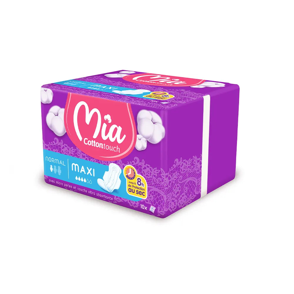 Mia Cotton Touch Serviette Hygiénique Maxi Normal - 10 Unités