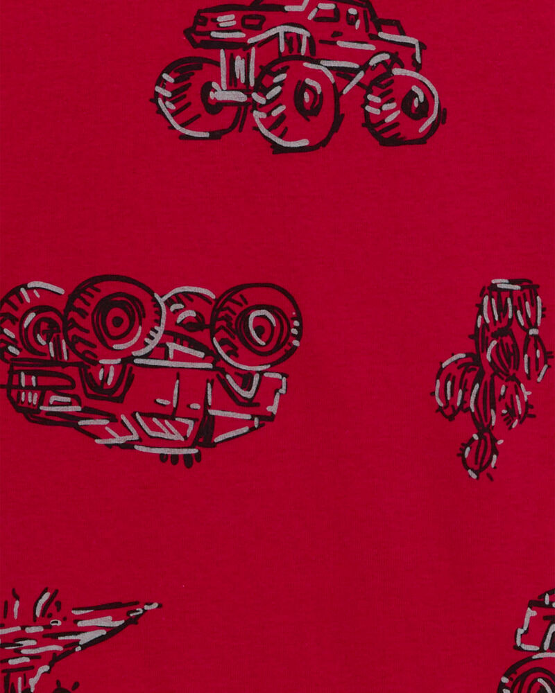 Pyjama 4 Pièces en Coton Carter's - Rouge & Gris