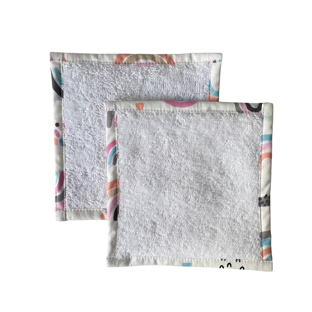 Babymat Lot de 6 Lingettes en Tissu - Rainbow Rose