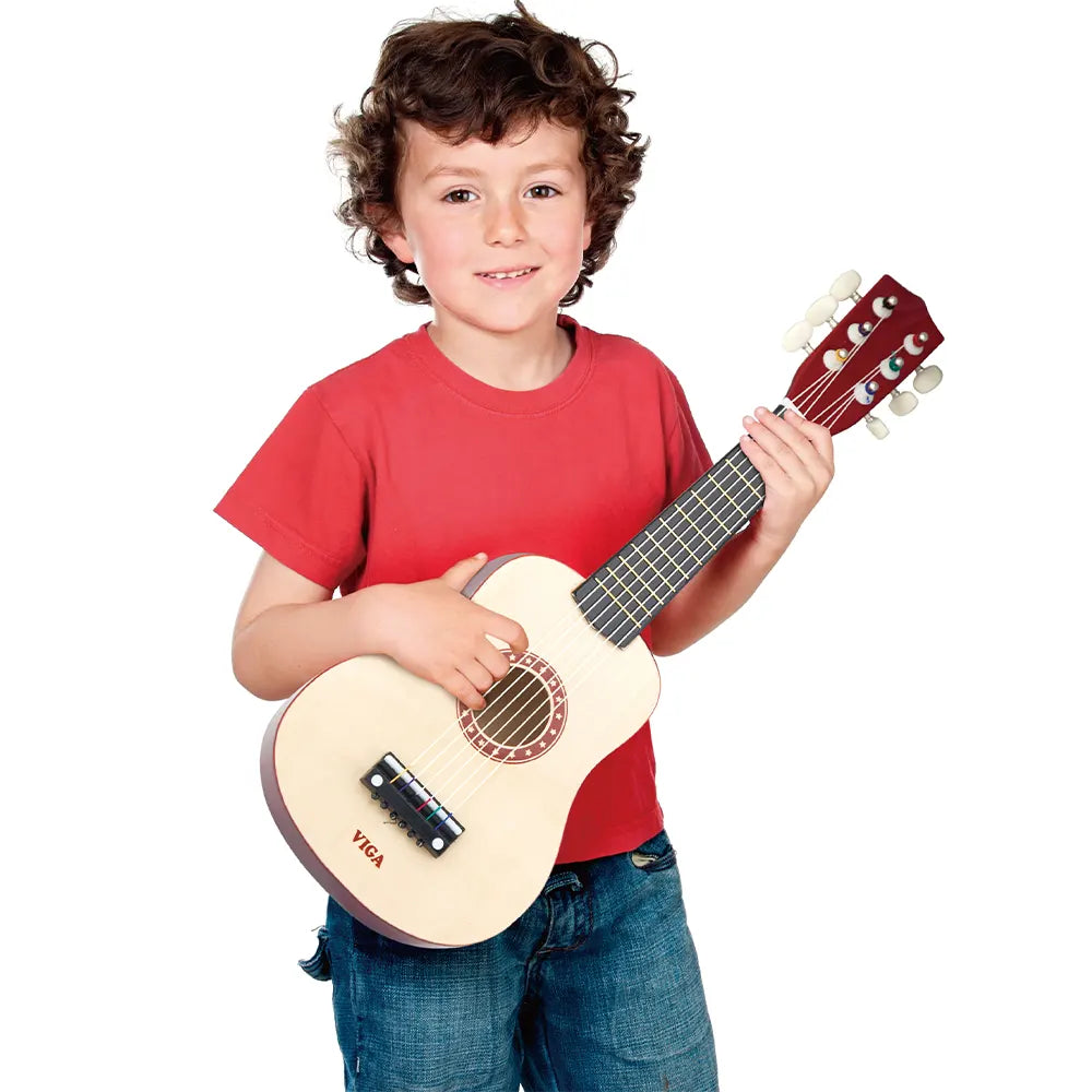 Viga Toys Guitar en Bois Naturel 3A+