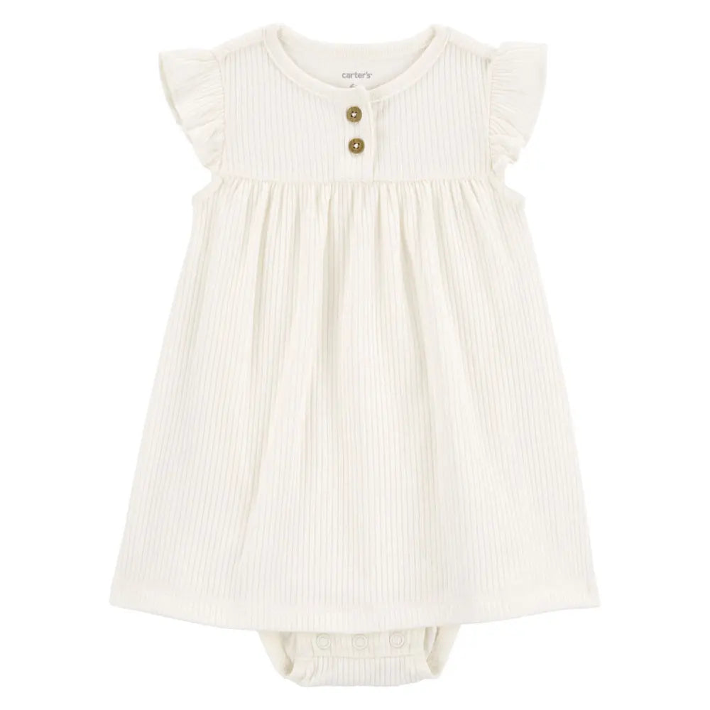 Ensemble 2 Pièces Body Robe & Cardigan Carter's - Gris & Blanc