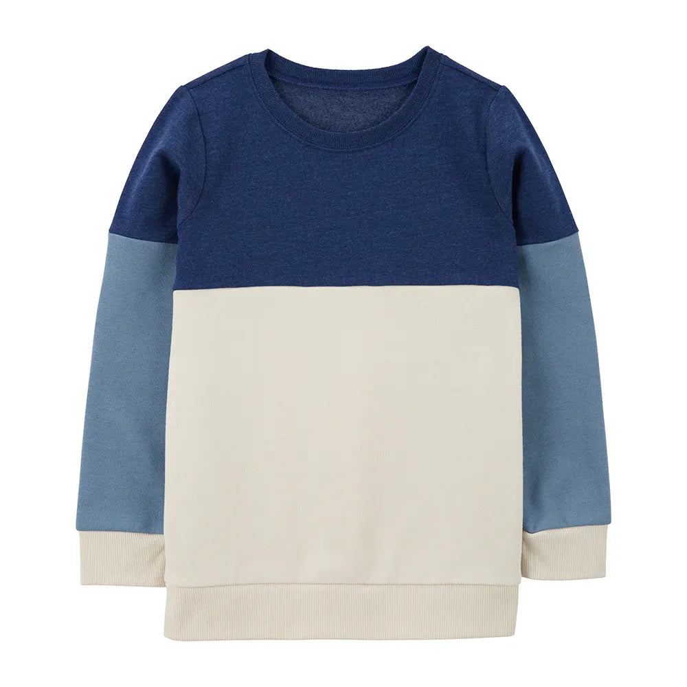 Sweat-shirt enfant color block en polaire