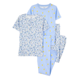 Pyjama 4 pièces fleuri fille - 100% Coton