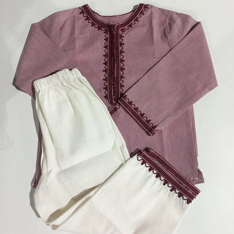 Mami Cami Jabadour Garçon - Rouge Brique & Blanc