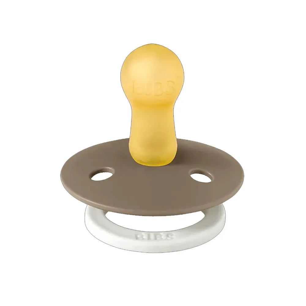 BIBS Lot de 2 Sucettes Nuit Rondes GLOW – Dark Oak/Vanilla