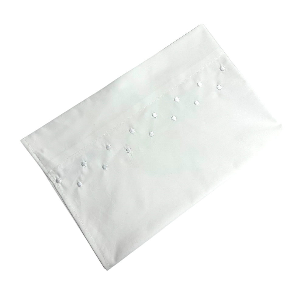 Bambidou Embroidered Newborn Flat Sheet Ton sur Ton 75x100cm