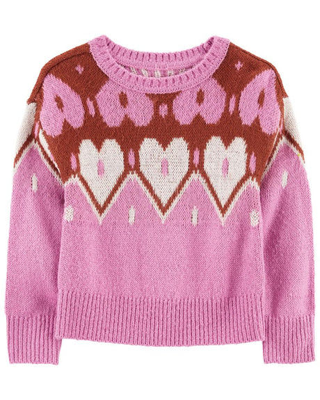 Pull Cœur Mohair Carter's - Rose