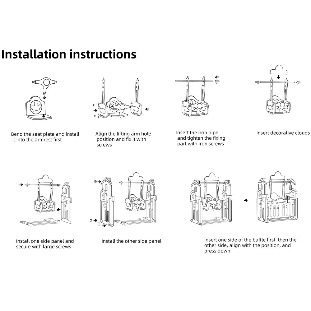Parc de Jeux avec Filet de Basketball + Planche à Dessin + Étagère à Jouets + Balançoire - Marron