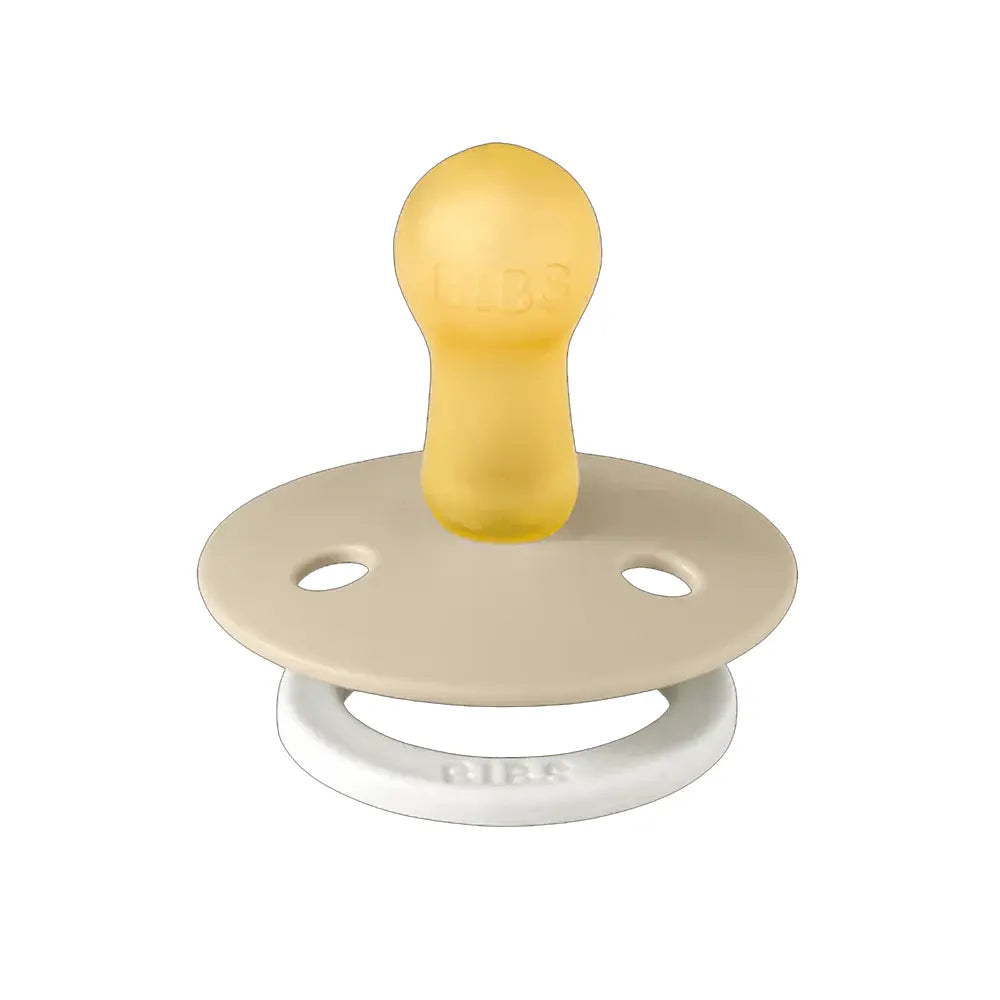 BIBS Lot de 2 Sucettes Nuit Rondes GLOW – Dark Oak/Vanilla