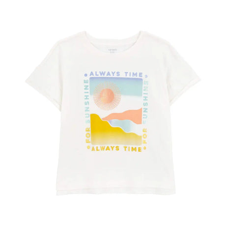 T-shirt Kid Always Time For Sunshine Carter's - Blanc