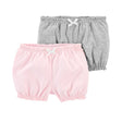 Lot de 2 Shorts en Coton Carter's - Rose & Gris