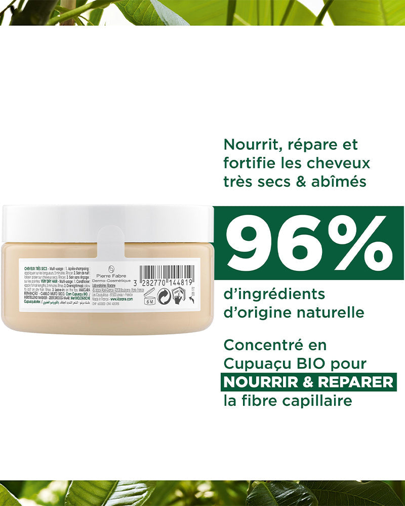 Mascarilla Reparadora 3 en 1 Klorane con Cupuaçu Bio - 150 ml
