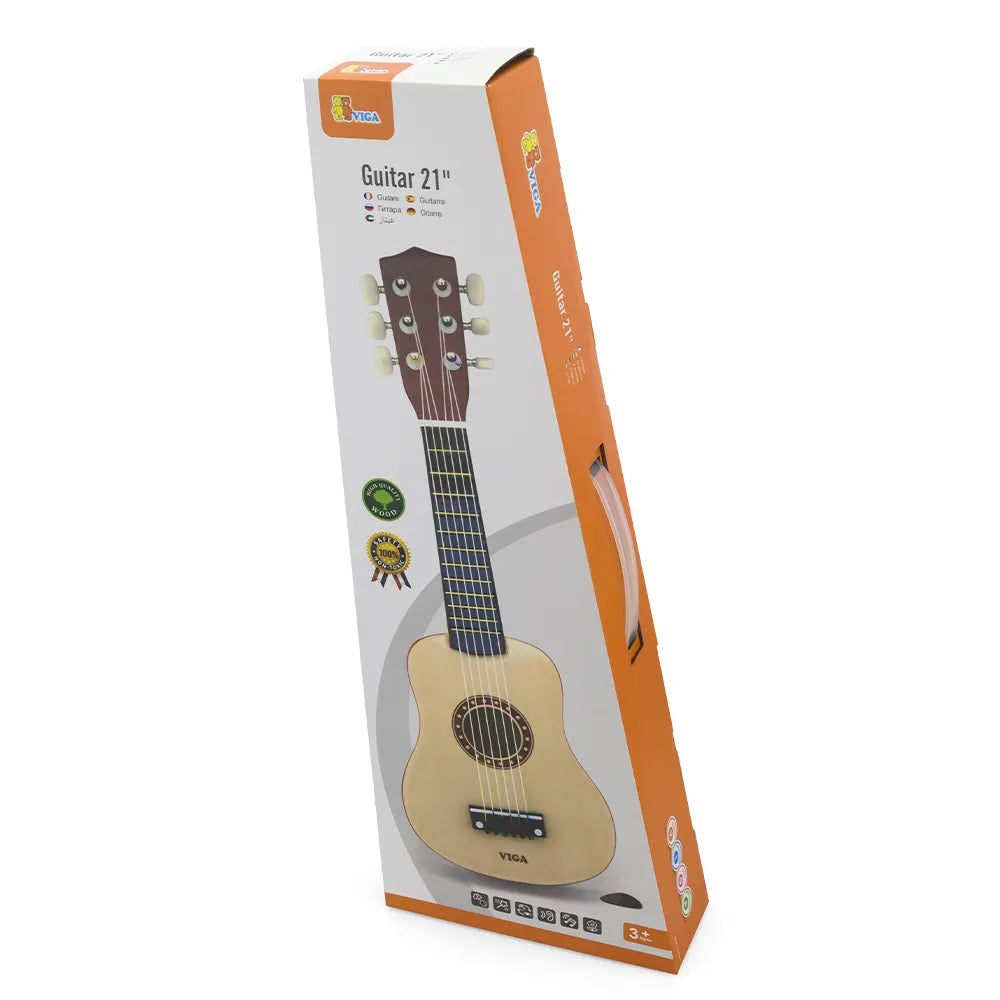 Viga Toys Guitar en Bois Naturel 3A+