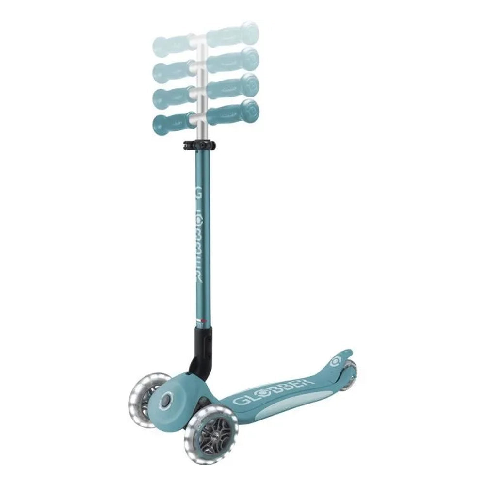 Globber Trottinette Primo Pliable Plus Lights - Bleu Pastel
