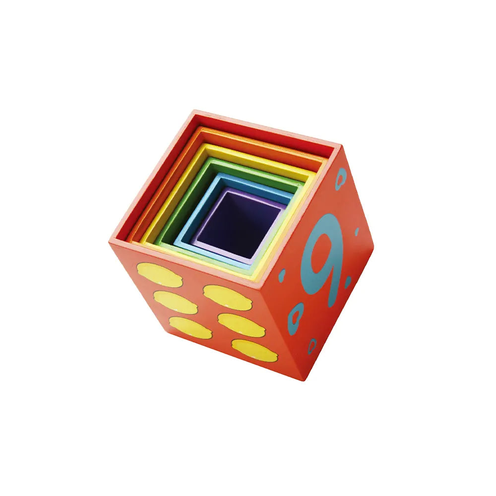 Viga Toys Blocs en Bois à Empiler Colorés 12M+