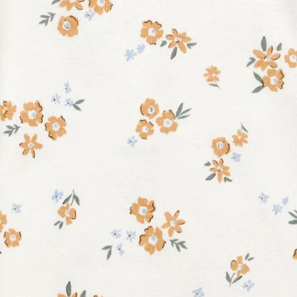 Conjunto de 3 Piezas para Bebé Niña Carter's - Floral Dorado y Blanco