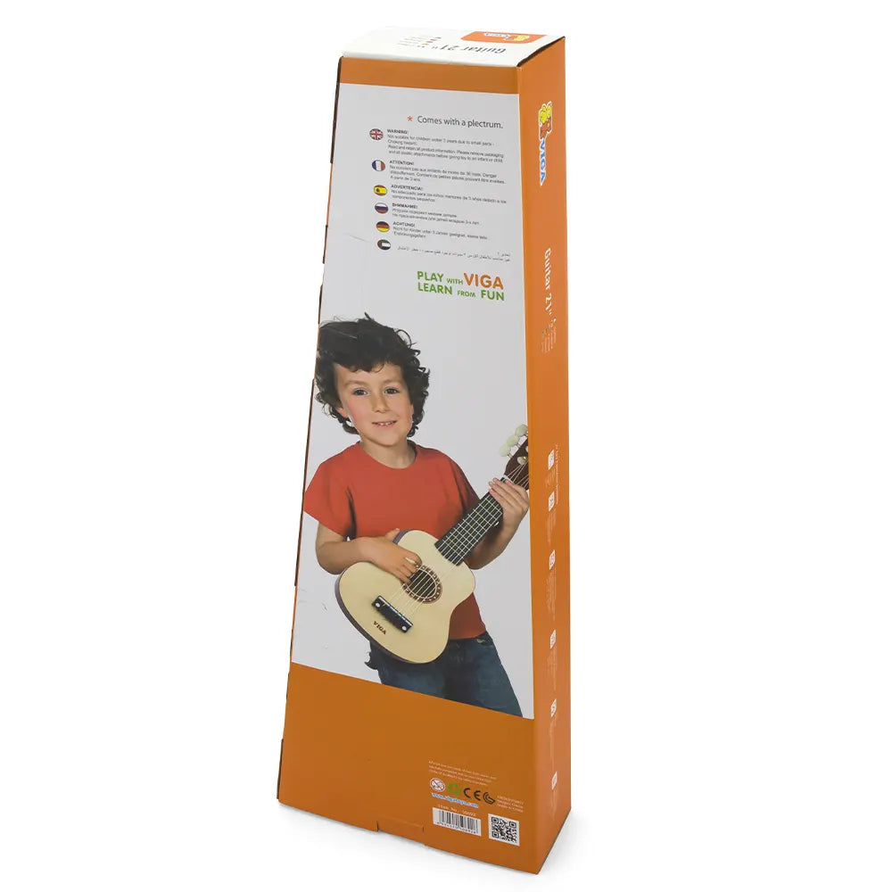 Viga Toys Guitar en Bois Naturel 3A+