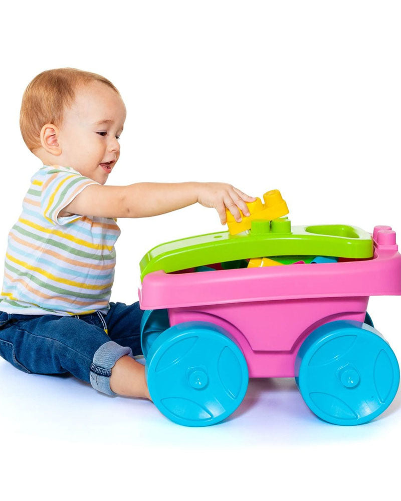 Molto Trolley with 20 Blocks 12M+ - Pink