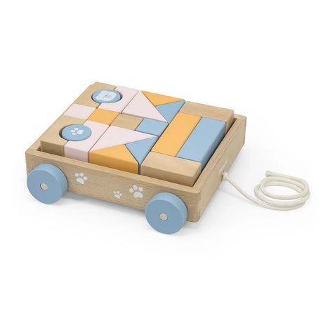 Viga Toys PolarB Chariot à Tirer avec Blocs 18M+