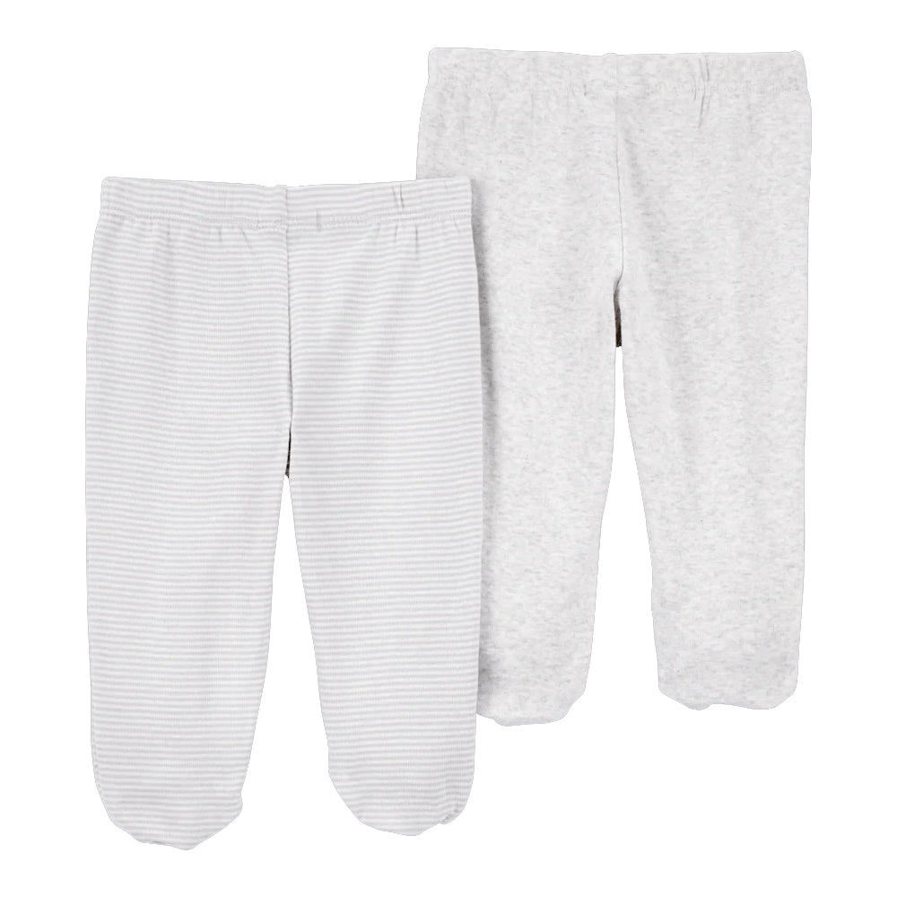 كارترز مجموعة من 2 سروال قطني للرضع - رمادي