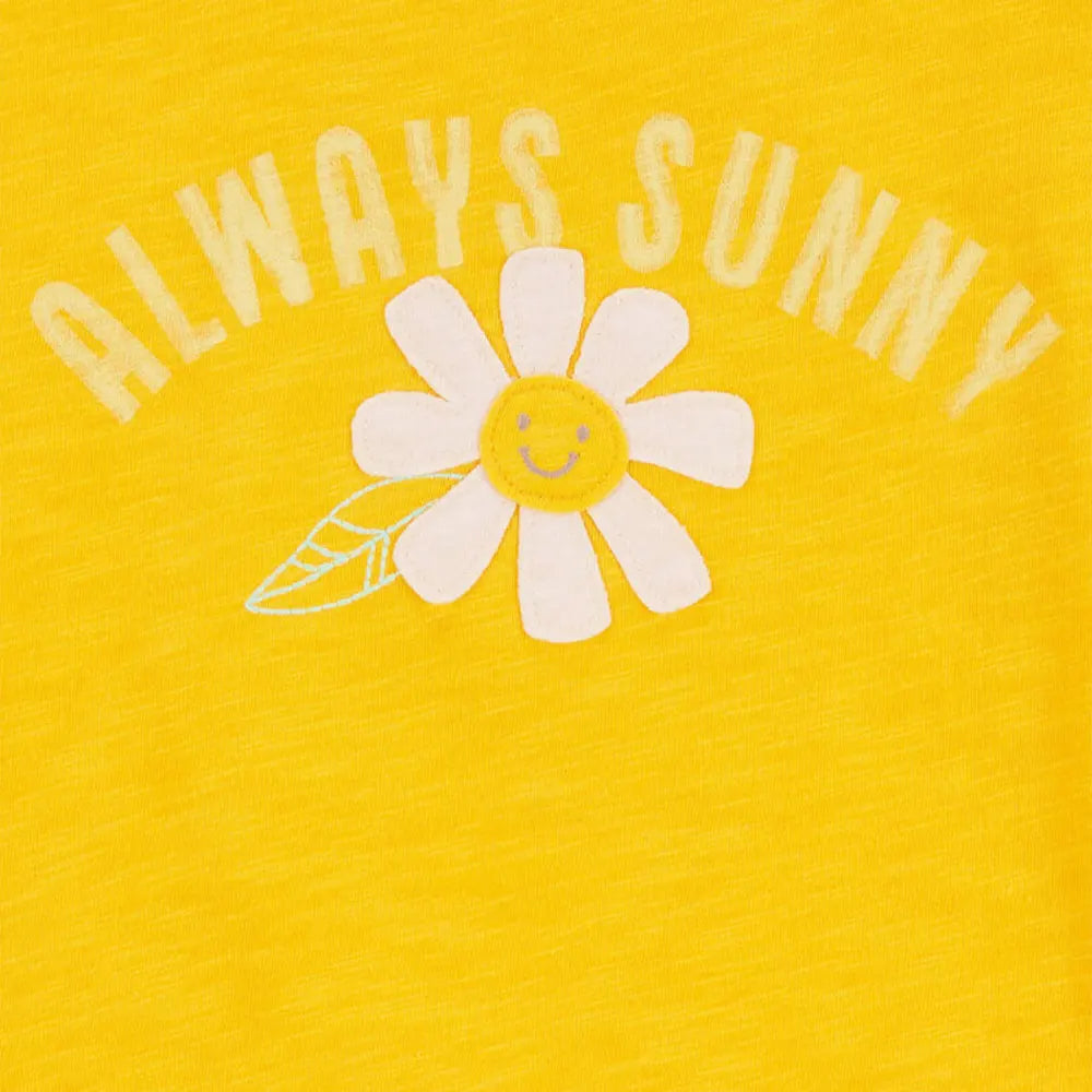 T-shirt Always Sunny Flower Carter's - Jaune