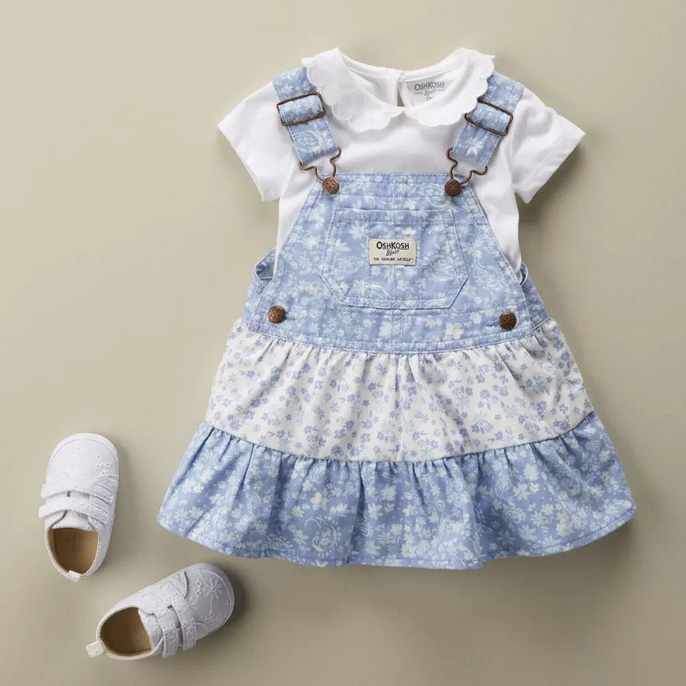 Salopettes Jupes à Volants OshKosh - Floral Bleu