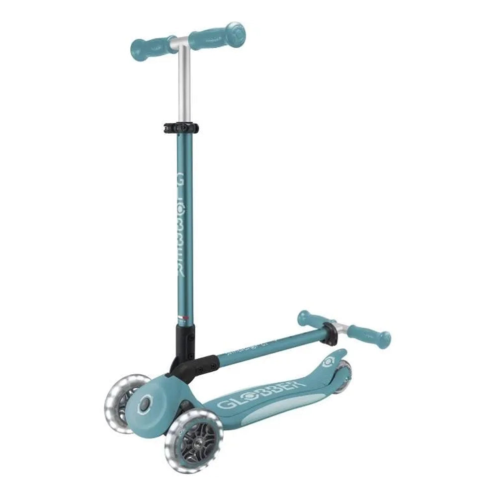 Globber Trottinette Primo Pliable Plus Lights - Bleu Pastel