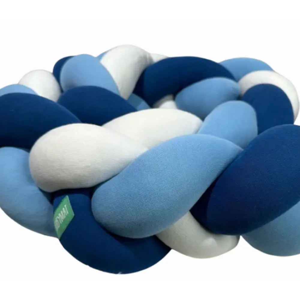 Babymat Protector de cuna trenzado - Azul