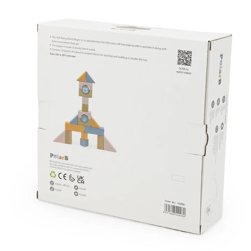 Viga Toys PolarB Chariot à Tirer avec Blocs 18M+