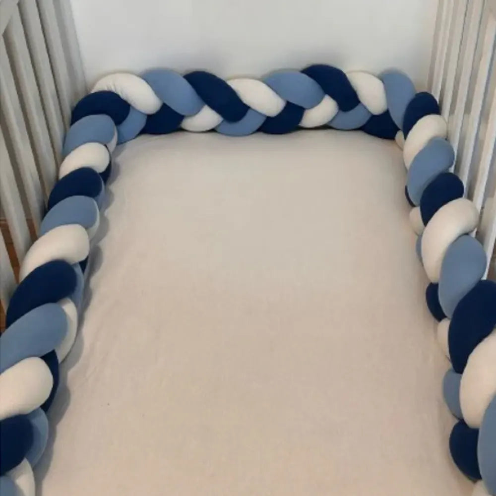 Babymat Protector de cuna trenzado - Azul