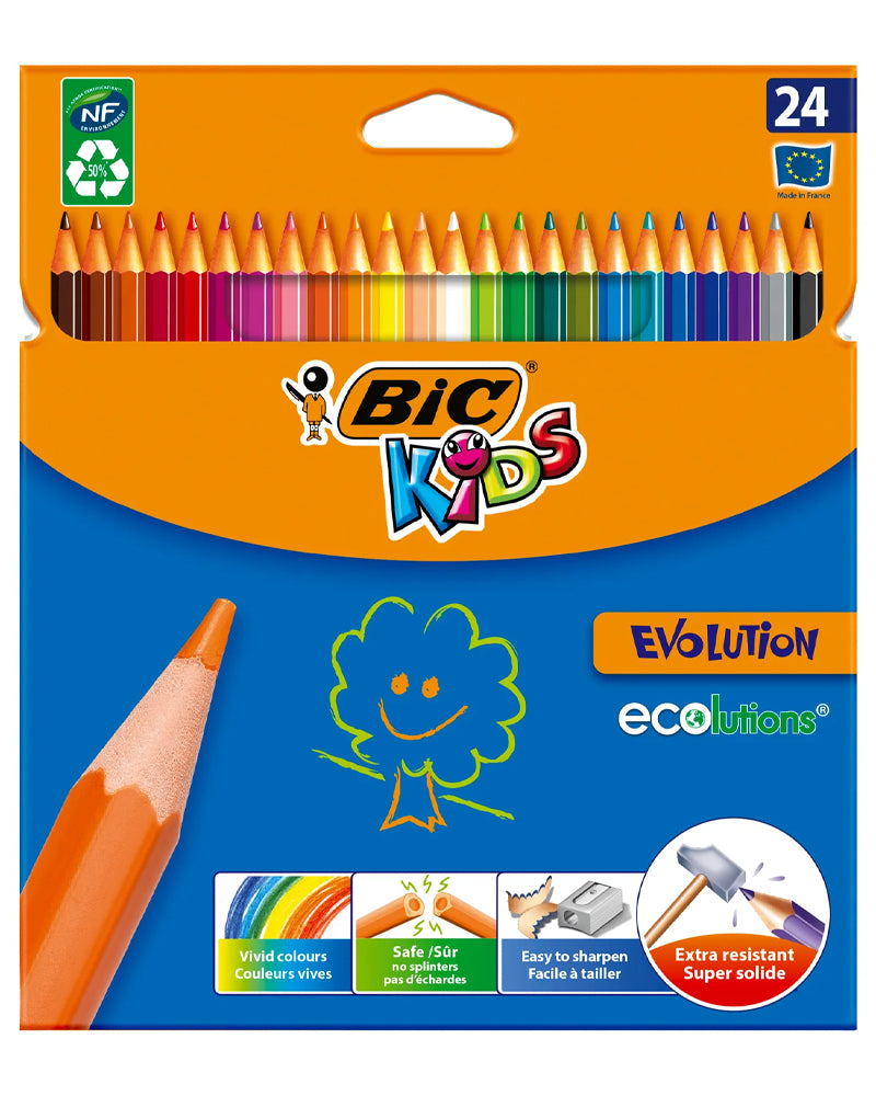Caja de 24 lápices de colores Bic Kids Evolution