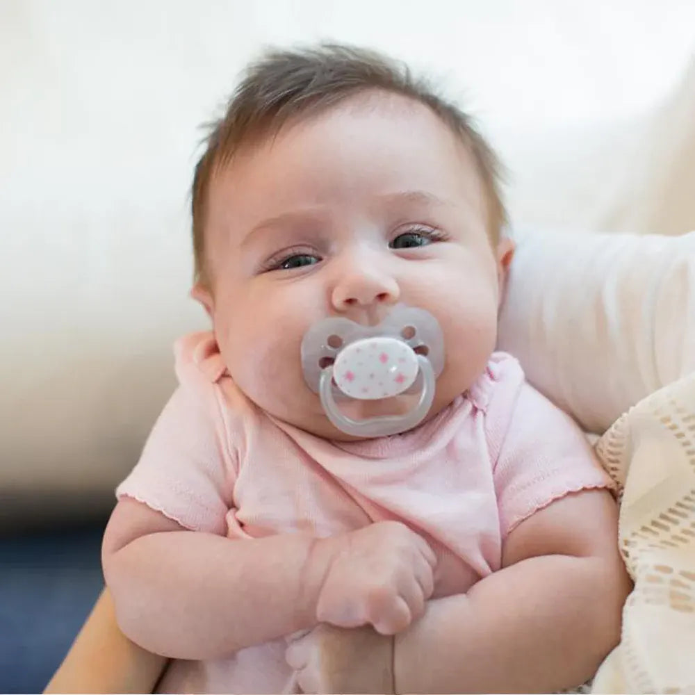 د. براونز مجموعة من قطعتين من لهاية أدفانتج من 0 إلى 6 أشهر - رمادي و زهري