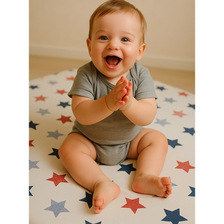 Matelas au Sol 120x120cm Babymat - Trio d'étoiles