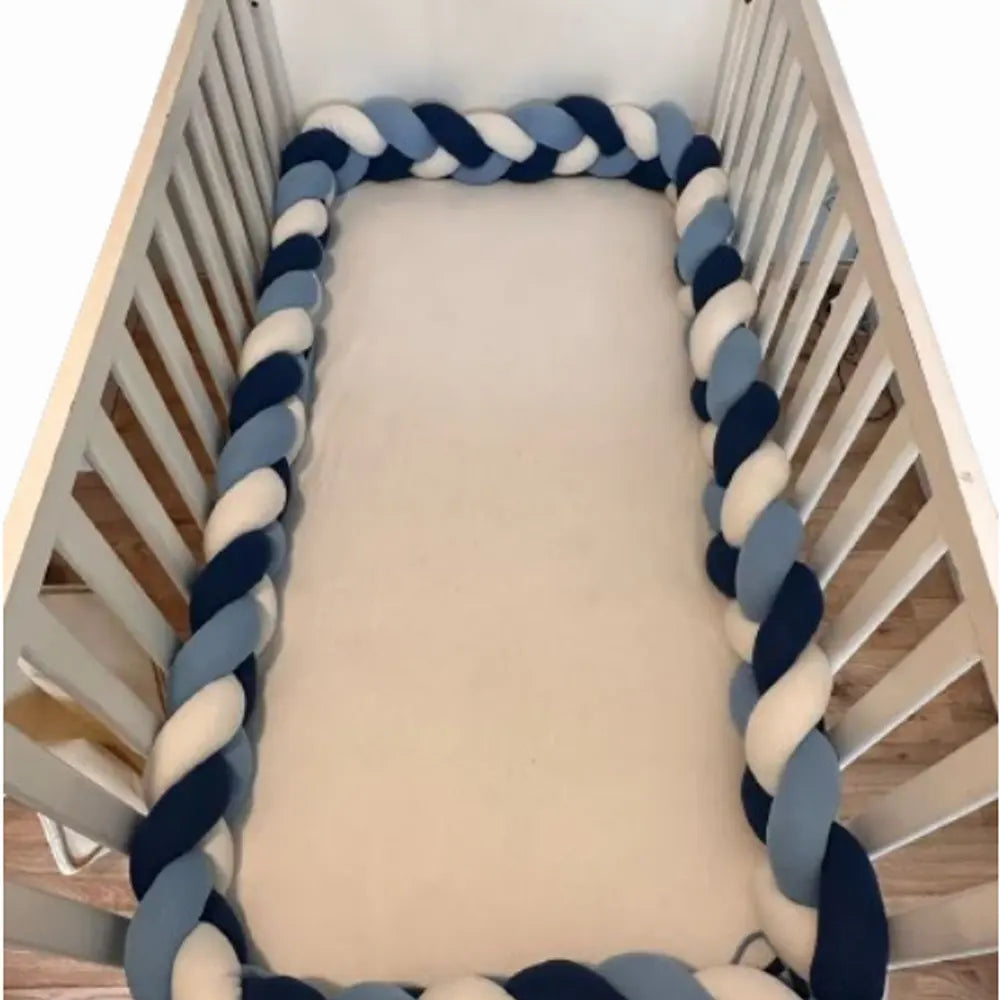 Babymat Protector de cuna trenzado - Azul