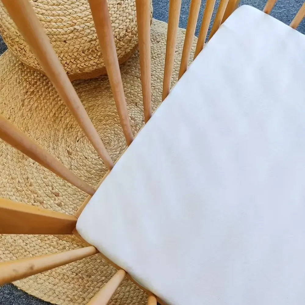 Candide Drap Housse Lit Bébé 120×60 cm – Blanc