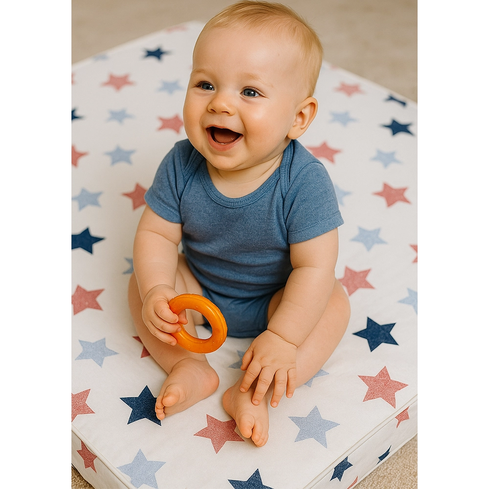 Colchón de suelo 120x120cm Babymat - Trío de estrellas