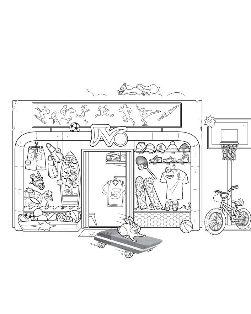 Maped Set de Table en Papier Carton à Colorier x15 - Rose