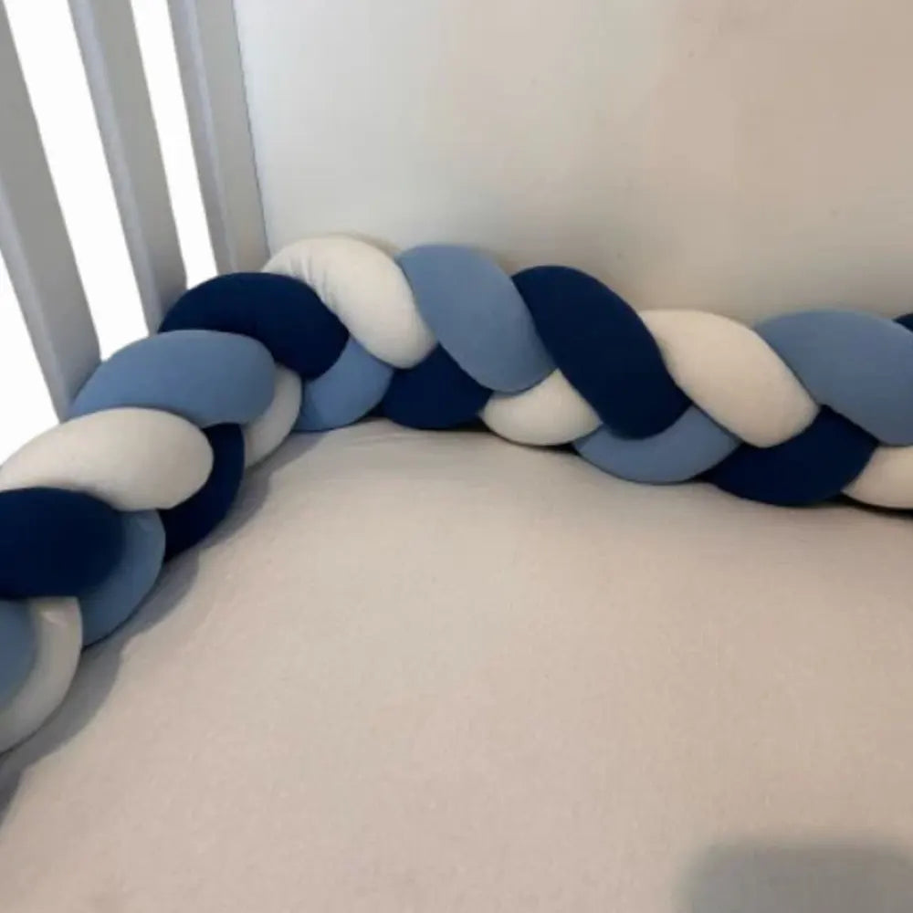 Babymat Protector de cuna trenzado - Azul