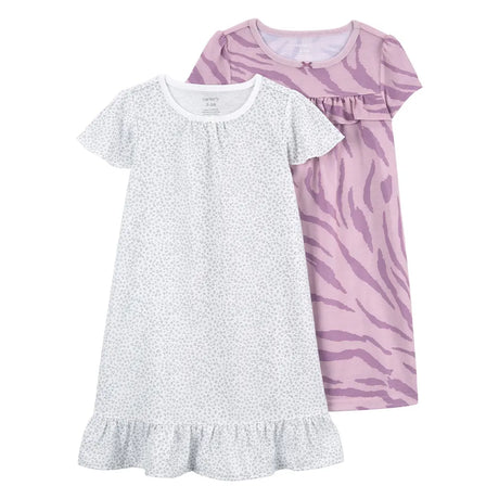 Lot de 2 Pyjamas de Nuit Carter's - Gris & Violet