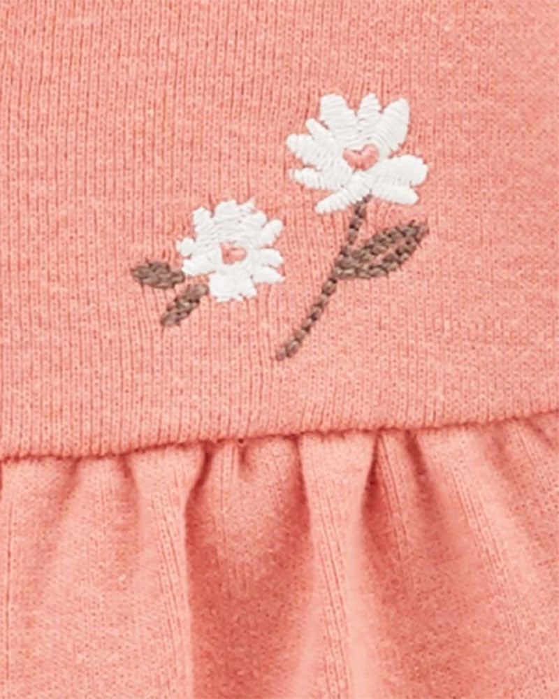 Ensemble 3 Pièces Cardigan Bébé Carter's - Rose & Blanc