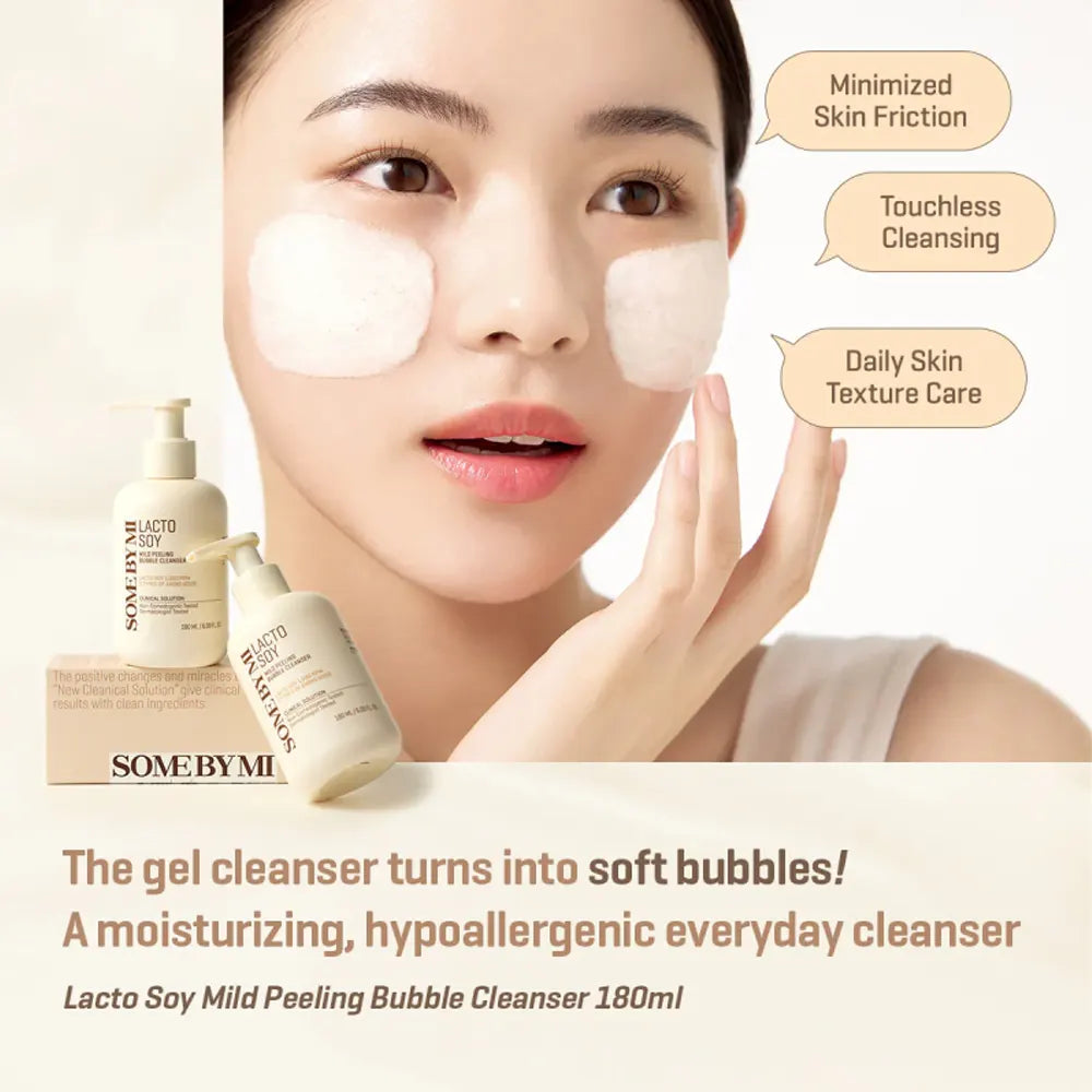SOME BY MI Lacto Soy Mild Peeling Bubble Cleanser 180ml