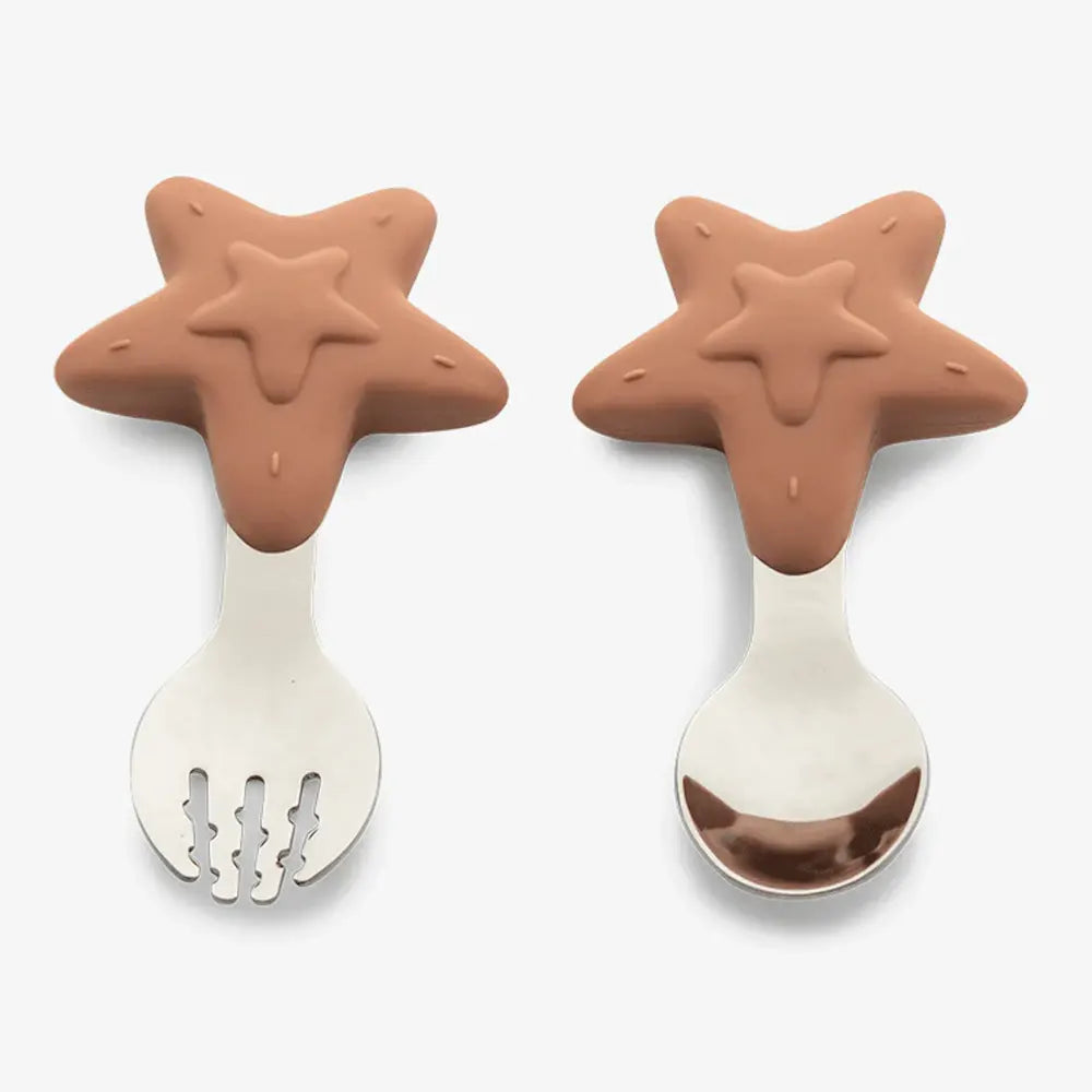 Citron Set Cuillère & Fourchette d’Apprentissage – Stars