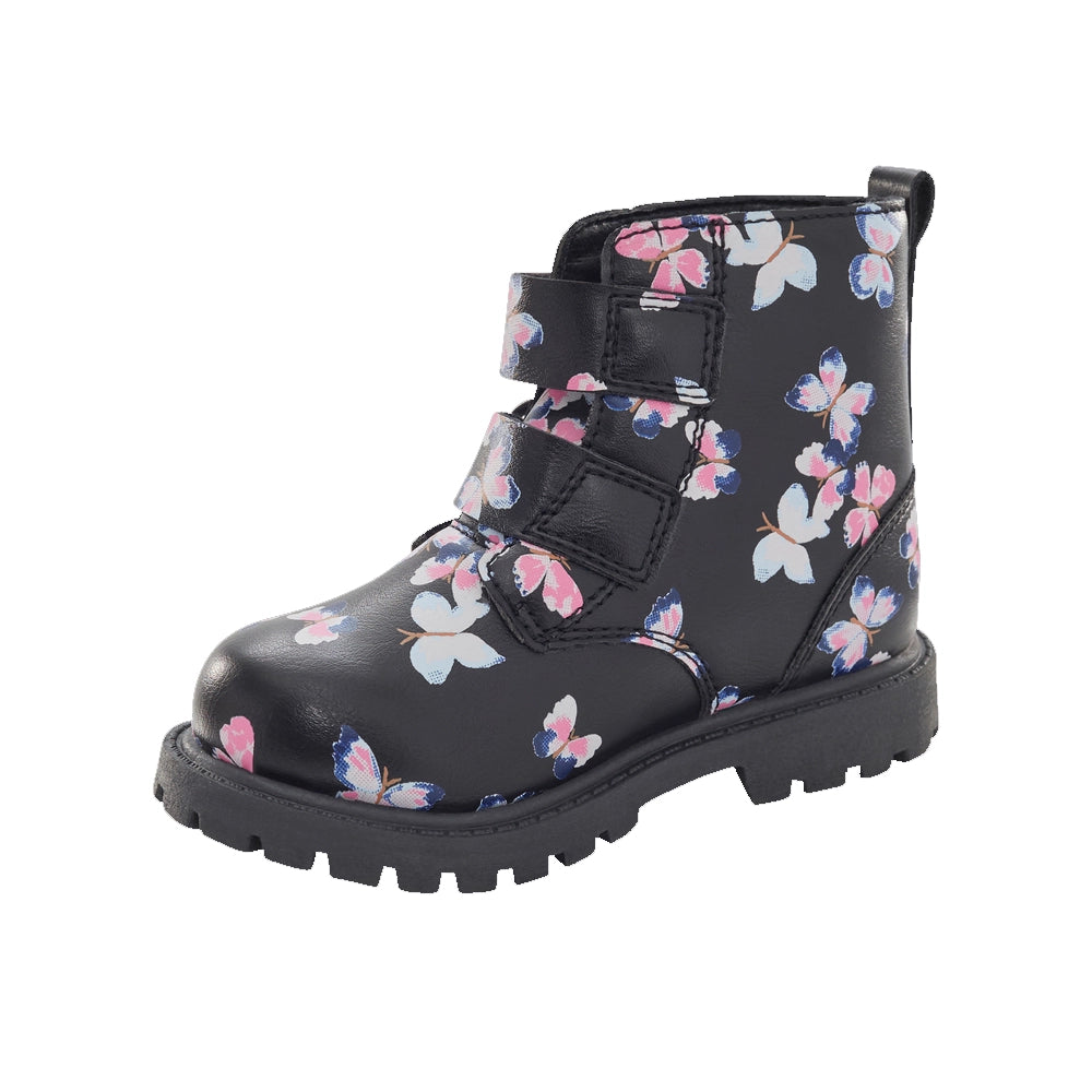 كارترز شوز جزمة بإبزيم على شكل قلب وفراشة - أسود